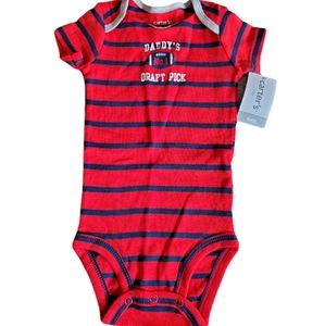 "Daddy's #1 Draft Pick" Graphic Onesie